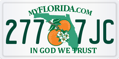FL license plate 2777JC