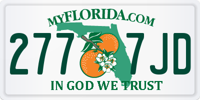 FL license plate 2777JD