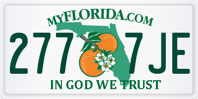 FL license plate 2777JE