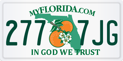 FL license plate 2777JG