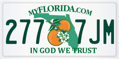 FL license plate 2777JM