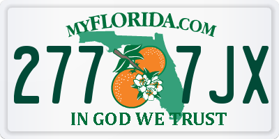 FL license plate 2777JX
