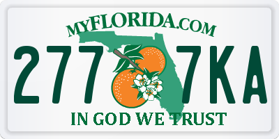 FL license plate 2777KA