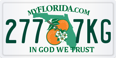 FL license plate 2777KG