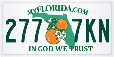FL license plate 2777KN