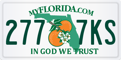 FL license plate 2777KS