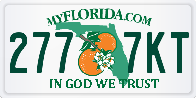 FL license plate 2777KT