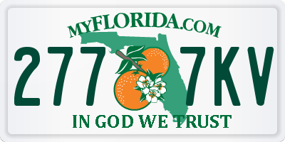 FL license plate 2777KV