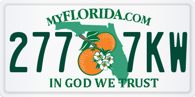 FL license plate 2777KW