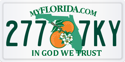 FL license plate 2777KY
