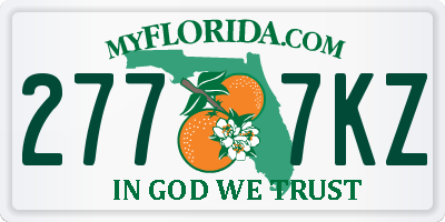 FL license plate 2777KZ