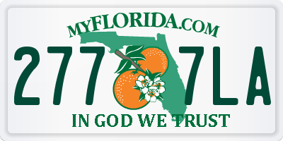 FL license plate 2777LA