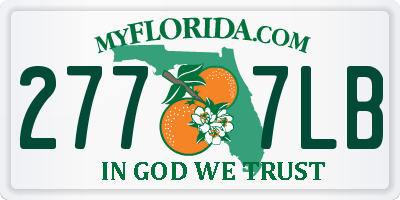 FL license plate 2777LB