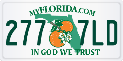 FL license plate 2777LD