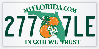 FL license plate 2777LE