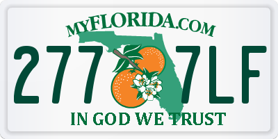 FL license plate 2777LF