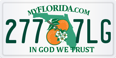 FL license plate 2777LG