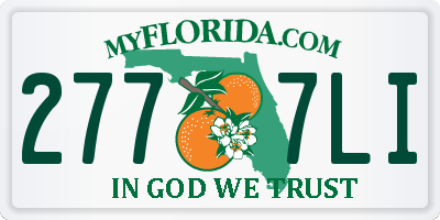 FL license plate 2777LI