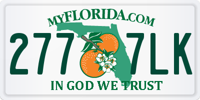 FL license plate 2777LK