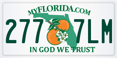 FL license plate 2777LM
