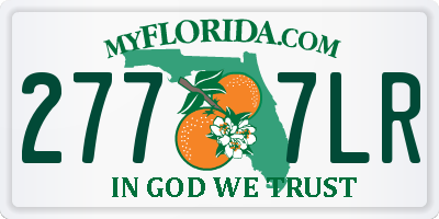 FL license plate 2777LR
