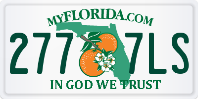FL license plate 2777LS
