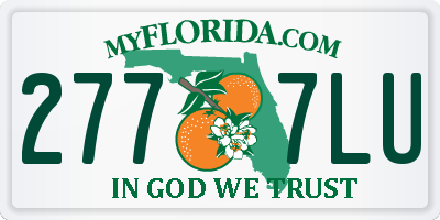 FL license plate 2777LU