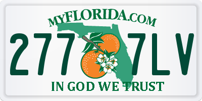 FL license plate 2777LV