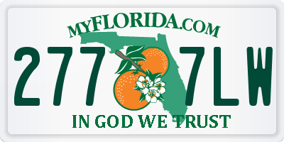 FL license plate 2777LW