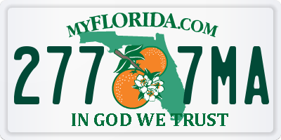 FL license plate 2777MA