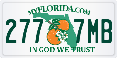 FL license plate 2777MB