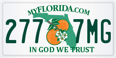 FL license plate 2777MG
