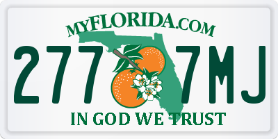 FL license plate 2777MJ
