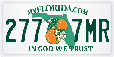 FL license plate 2777MR