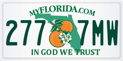 FL license plate 2777MW