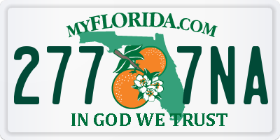 FL license plate 2777NA