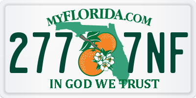 FL license plate 2777NF
