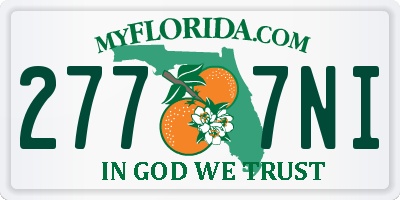 FL license plate 2777NI