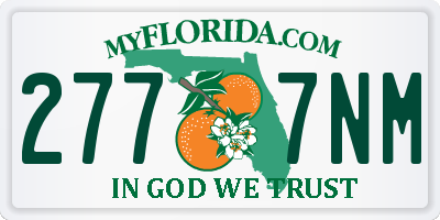FL license plate 2777NM