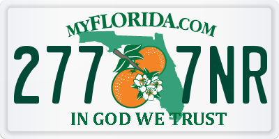 FL license plate 2777NR