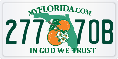 FL license plate 2777OB