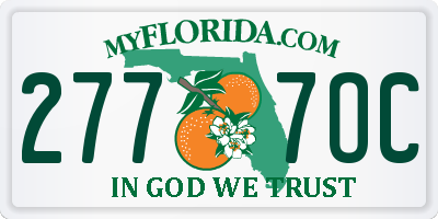 FL license plate 2777OC