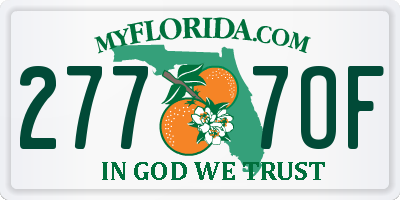 FL license plate 2777OF