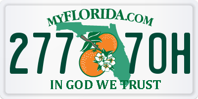FL license plate 2777OH