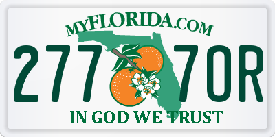 FL license plate 2777OR