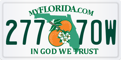 FL license plate 2777OW