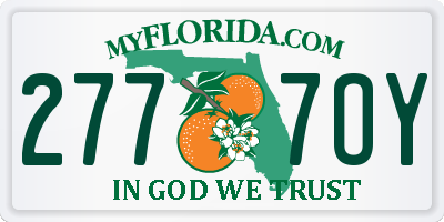 FL license plate 2777OY