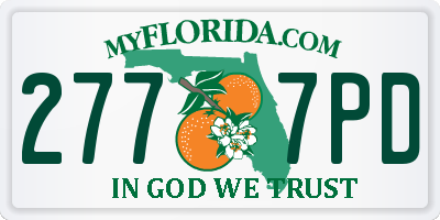 FL license plate 2777PD