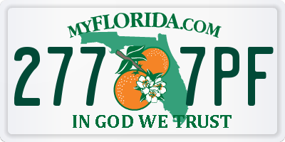 FL license plate 2777PF