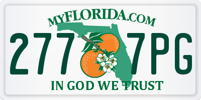 FL license plate 2777PG